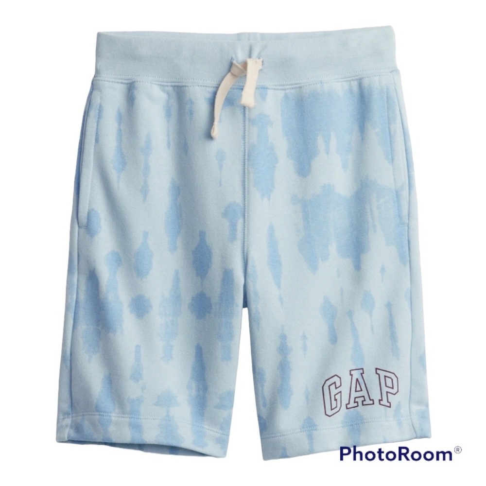 NEW Gap Kids Blue Tie Dye Fleece Shorts